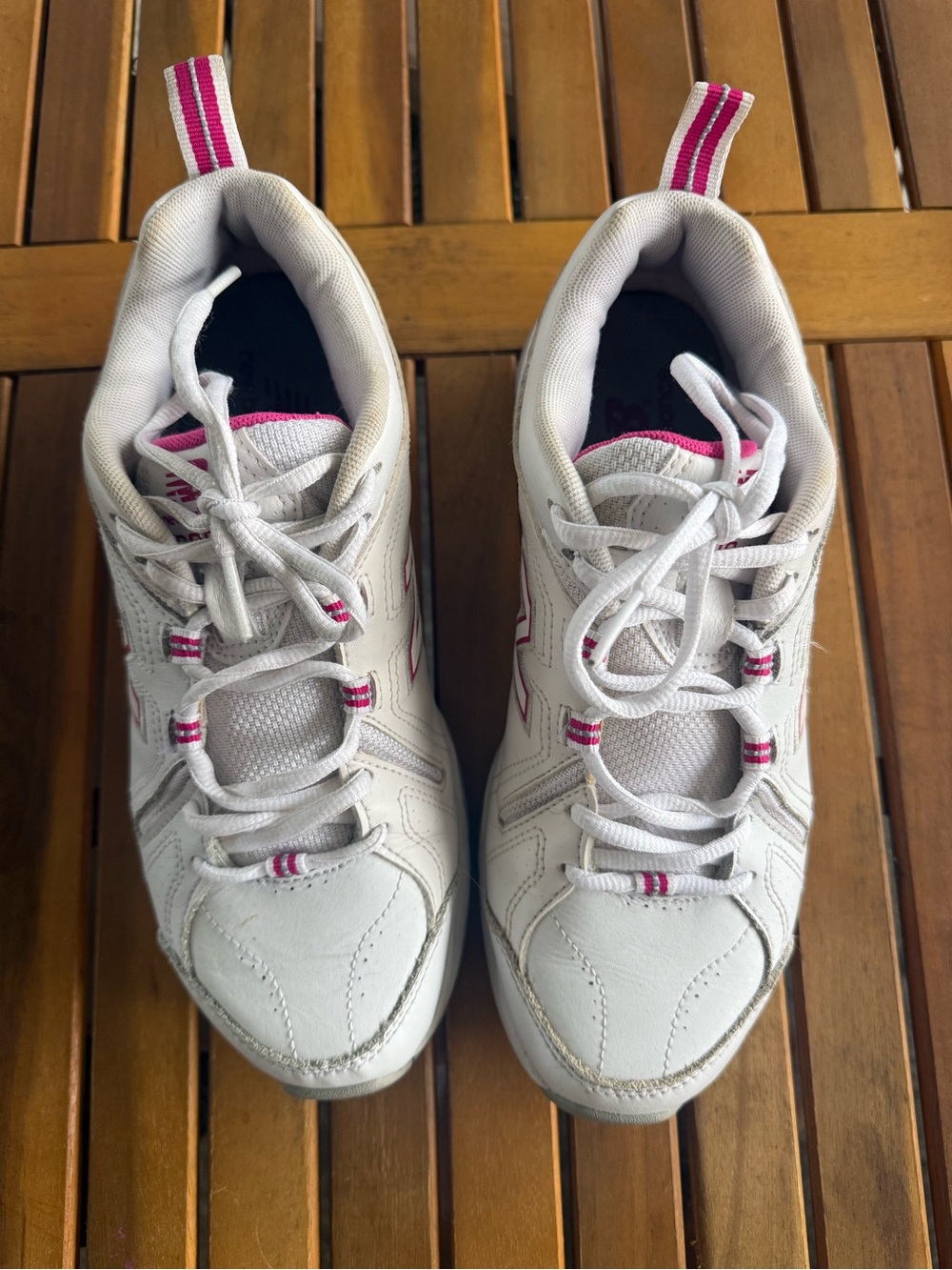 New Balance White and Pink Women's Athletic Shoes